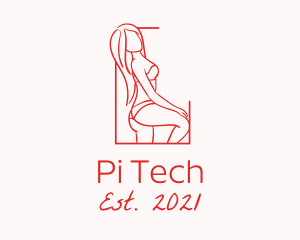 Seductive Sexy Woman logo design