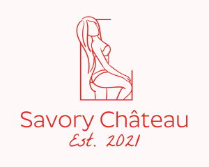 Seductive Sexy Woman logo design