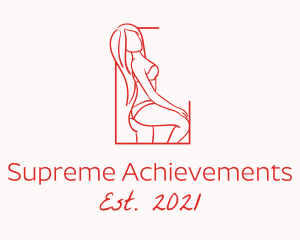 Seductive Sexy Woman logo design