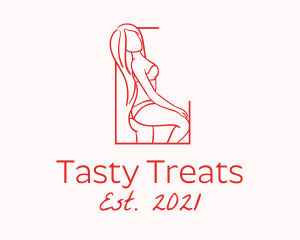 Seductive Sexy Woman logo design