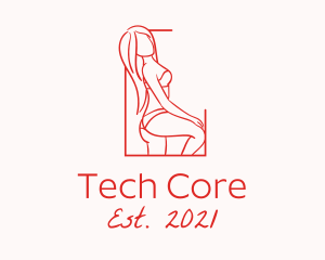 Seductive Sexy Woman logo design