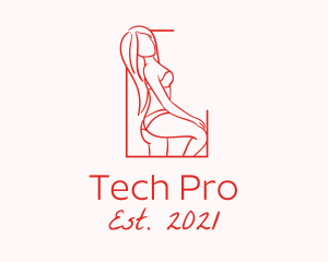 Seductive Sexy Woman logo design