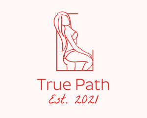 Seductive Sexy Woman logo design