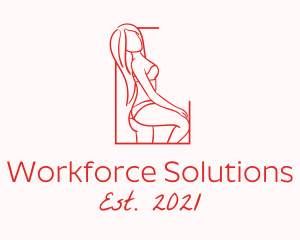 Seductive Sexy Woman logo design