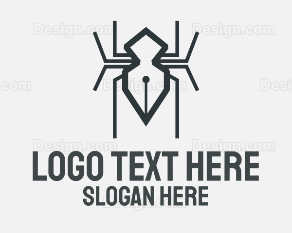 Insect Spider Pen Logo