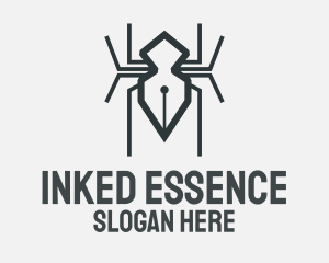 Insect Spider Pen logo design