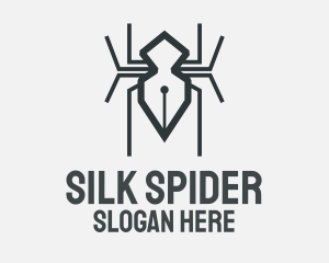 Insect Spider Pen logo design