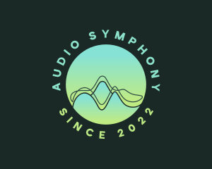 Abstract Audio Wave logo design