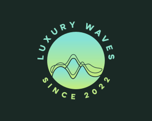 Abstract Audio Wave logo design