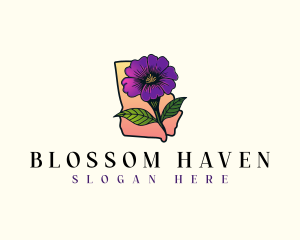 Georgia Blossom Flower logo design