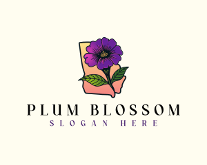 Georgia Blossom Flower logo design