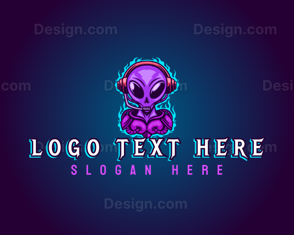 Gaming Cyber Alien Logo