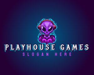 Gaming Cyber Alien logo design