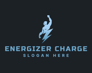 Electric Lightning Man logo design