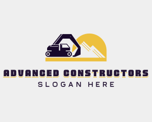 Quarry Mining Excavator logo design