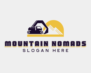 Quarry Mining Excavator logo design