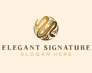 Elegant Venomous Snake  logo design