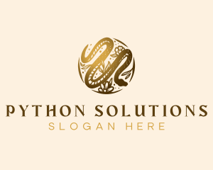 Elegant Venomous Snake  logo design