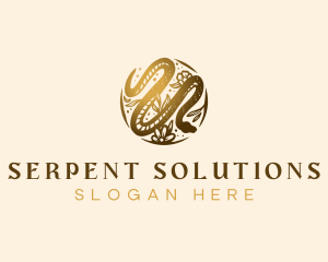 Elegant Venomous Snake  logo design