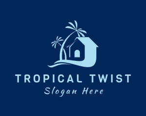 Home Tropical Palm Tree logo design