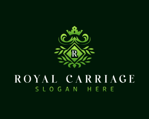 Royal Leaf Crown logo design