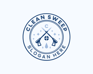 Pressure Washer Cleaning logo design