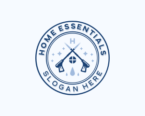 Pressure Washer Cleaning logo design