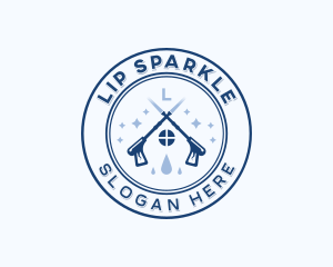 Pressure Washer Cleaning logo design