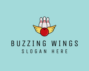 Bowling Tournament Wings logo design