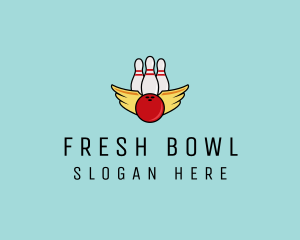 Bowling Tournament Wings logo design