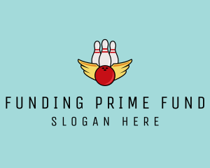 Bowling Tournament Wings logo design