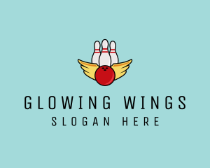 Bowling Tournament Wings logo design