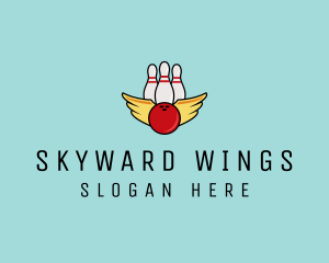 Bowling Tournament Wings logo design