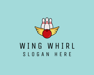 Bowling Tournament Wings logo design