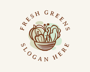 Vegetable Salad Bowl logo design
