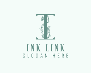 Leaf Vine Letter I logo design