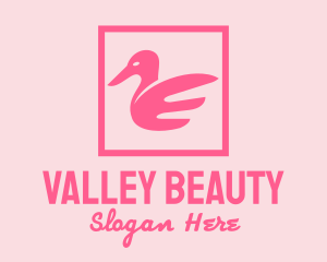 Pink Goose Beauty  logo design