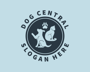 Pet Dog Cat Badge logo design