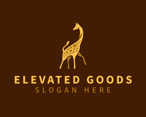 Giraffe Animal Wildlife logo design