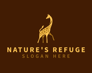 Giraffe Animal Wildlife logo
