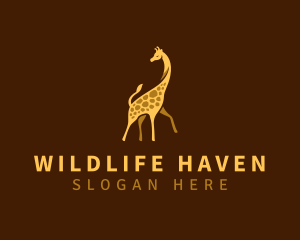 Giraffe Animal Wildlife logo