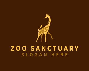 Giraffe Animal Wildlife logo design