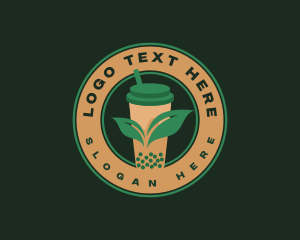 Boba Leaf Tea Logo