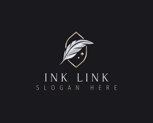 Feather Pen Quill logo design