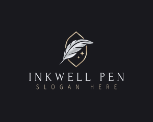 Feather Pen Quill logo design