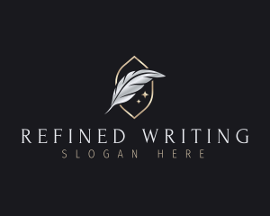 Feather Pen Quill logo design