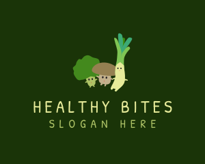 Cute Healthy Vegetables logo design