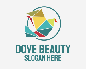 Geometric Dove Origami logo design