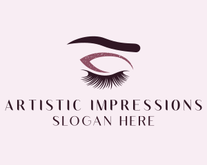 Eyelash Makeup Artist logo design