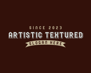 Retro Artistic Banner logo design